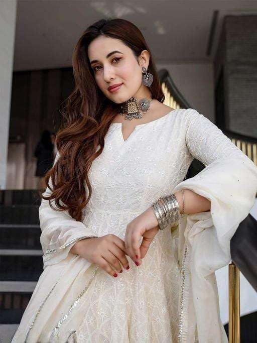 Women's Cotton Embroidery A-line Kurti With Palazzo Set