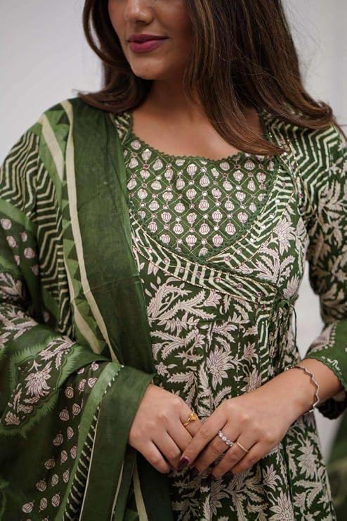 Women's Rayon Embroidered Straight Kurti with Pant Set