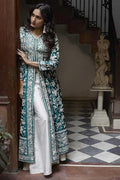 Women's Cotton Embroidery A-line Kurti With Palazzo Set