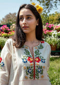 Women's Cotton Embroidered Straight Kurti with Pant