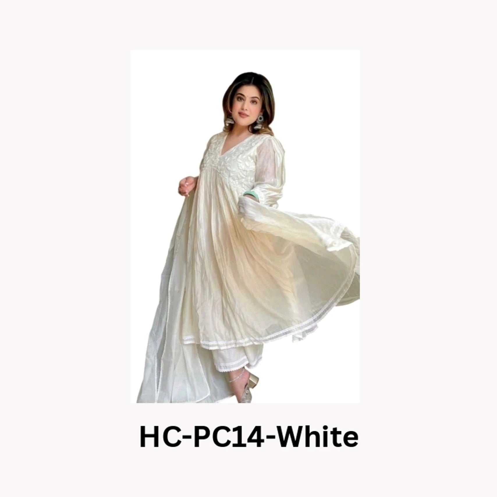 Reva Living Women Cotton Blend Ethnic Top Pyjama Dupatta Set