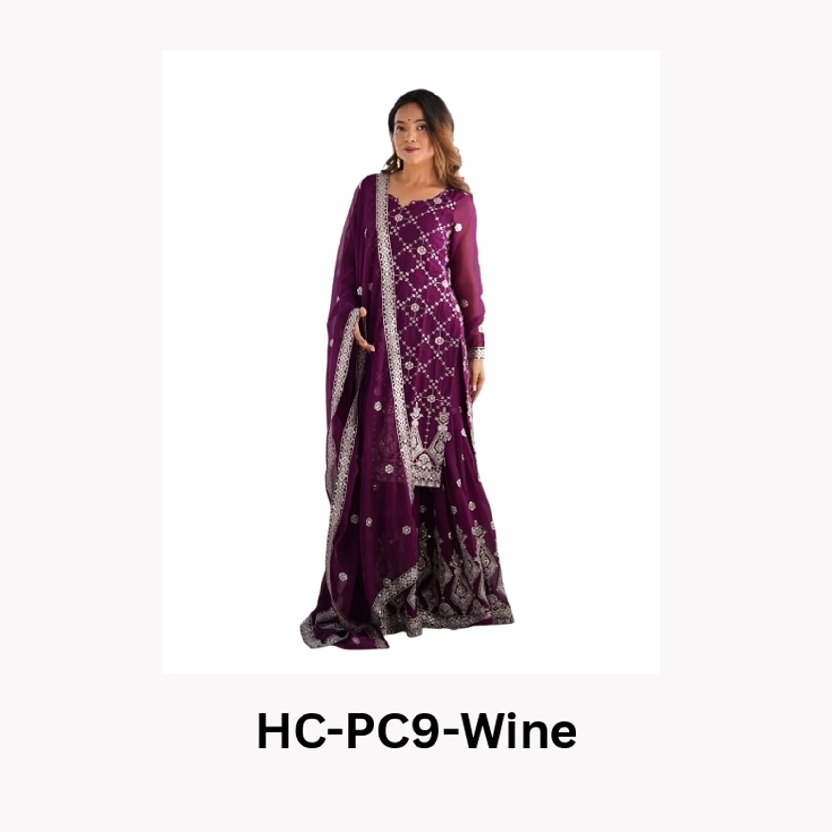 Reva Living Women Embroidered, Embellished Cotton Blend Straight Kurta (Purple)