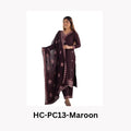 Reva Living Women Cotton Blend Ethnic Top Pyjama Dupatta Set