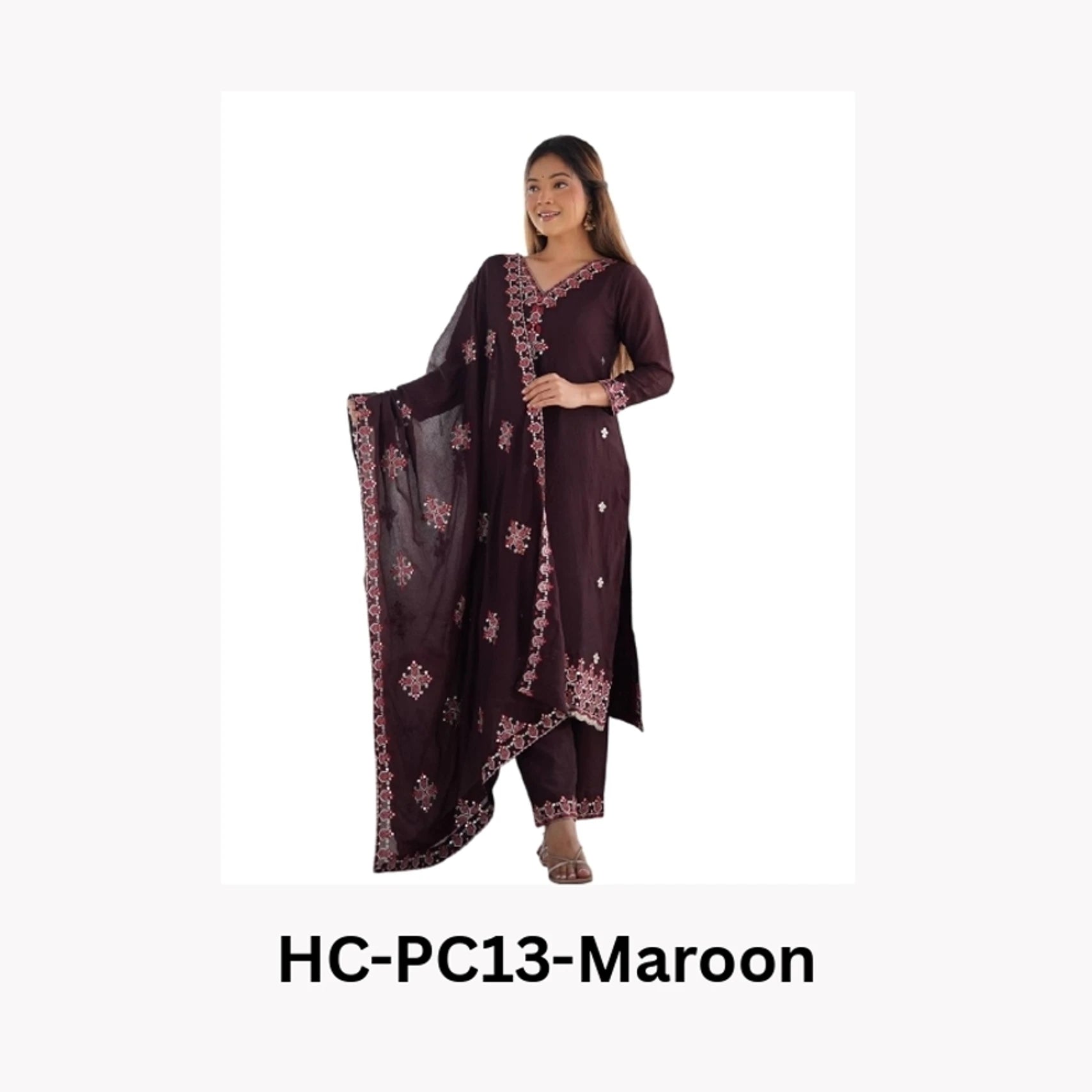 Reva Living Women Cotton Blend Ethnic Top Pyjama Dupatta Set