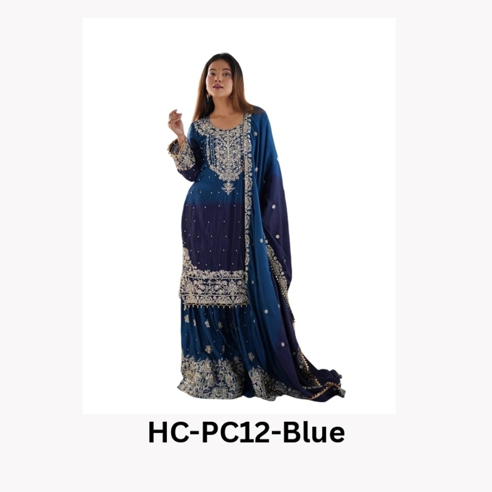 Reva Living Women Cotton Blend Ethnic Top Pyjama Dupatta Set