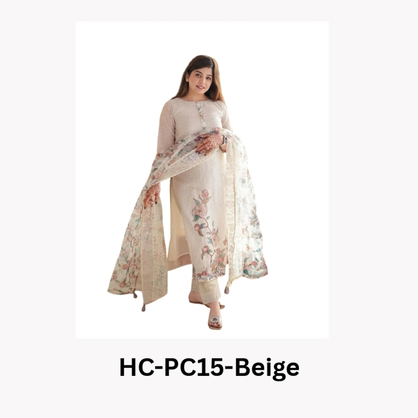 Reva Living Women Cotton Blend Ethnic Top Pyjama Dupatta Set