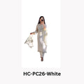 Reva Living Women Embroidered, Embellished Cotton Blend Straight Kurta (White)